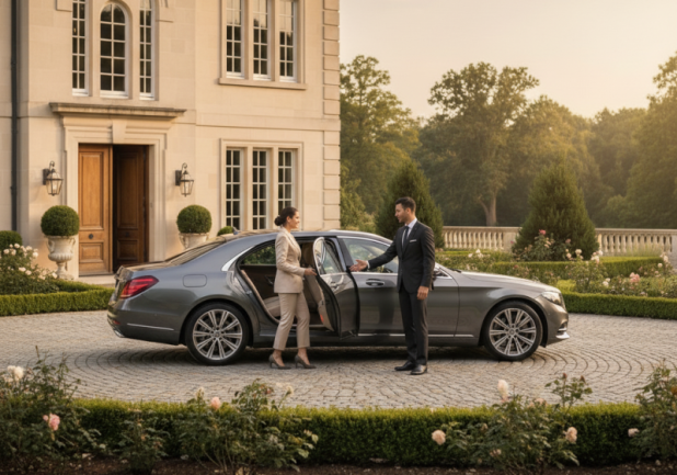 Driver profesional Iwan Rental Mobil sedang mengantar penumpang dengan aman dan ramah di Pekanbaru.