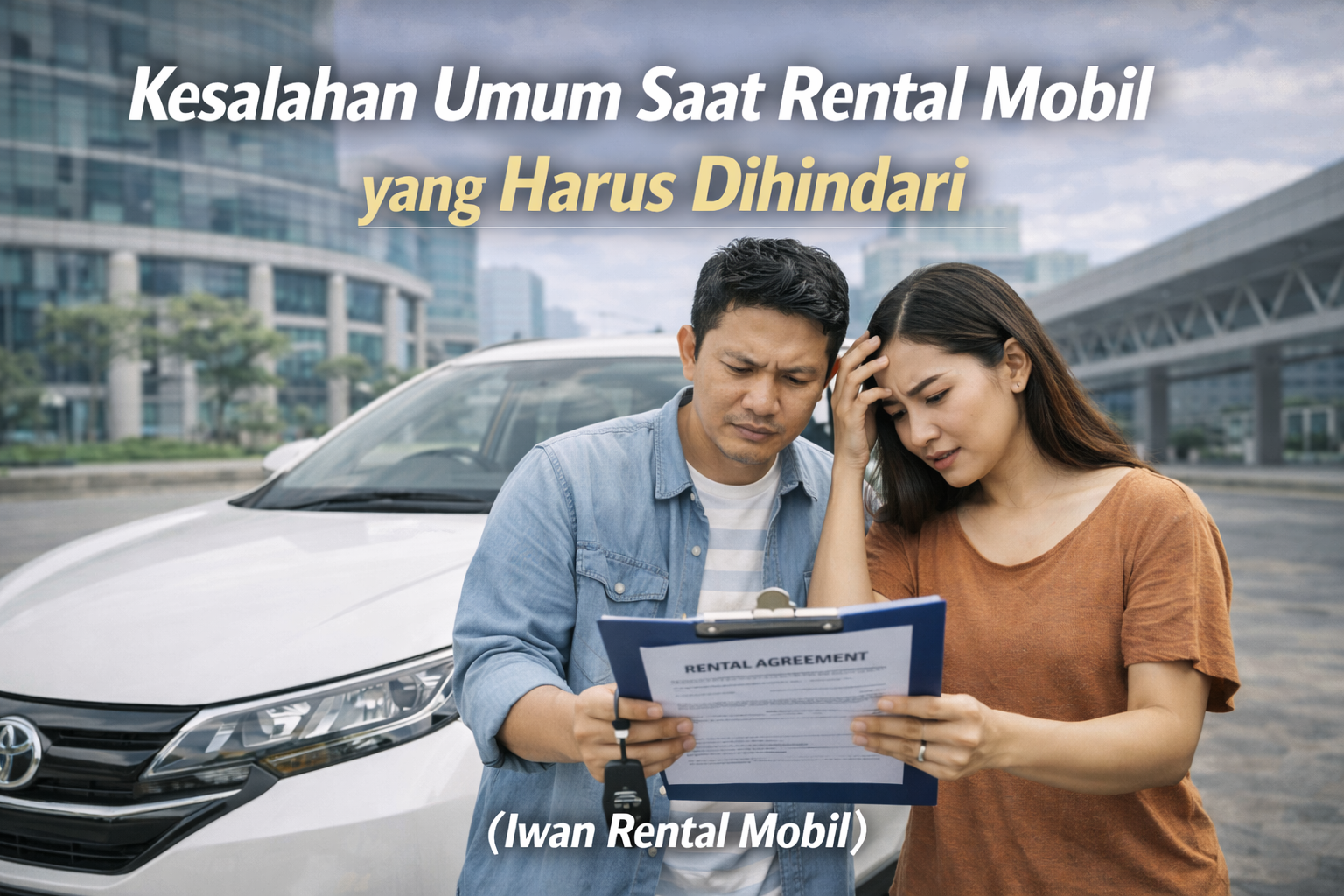 Memeriksa kondisi mobil rental sebelum digunakan untuk menghindari kesalahan saat menyewa.