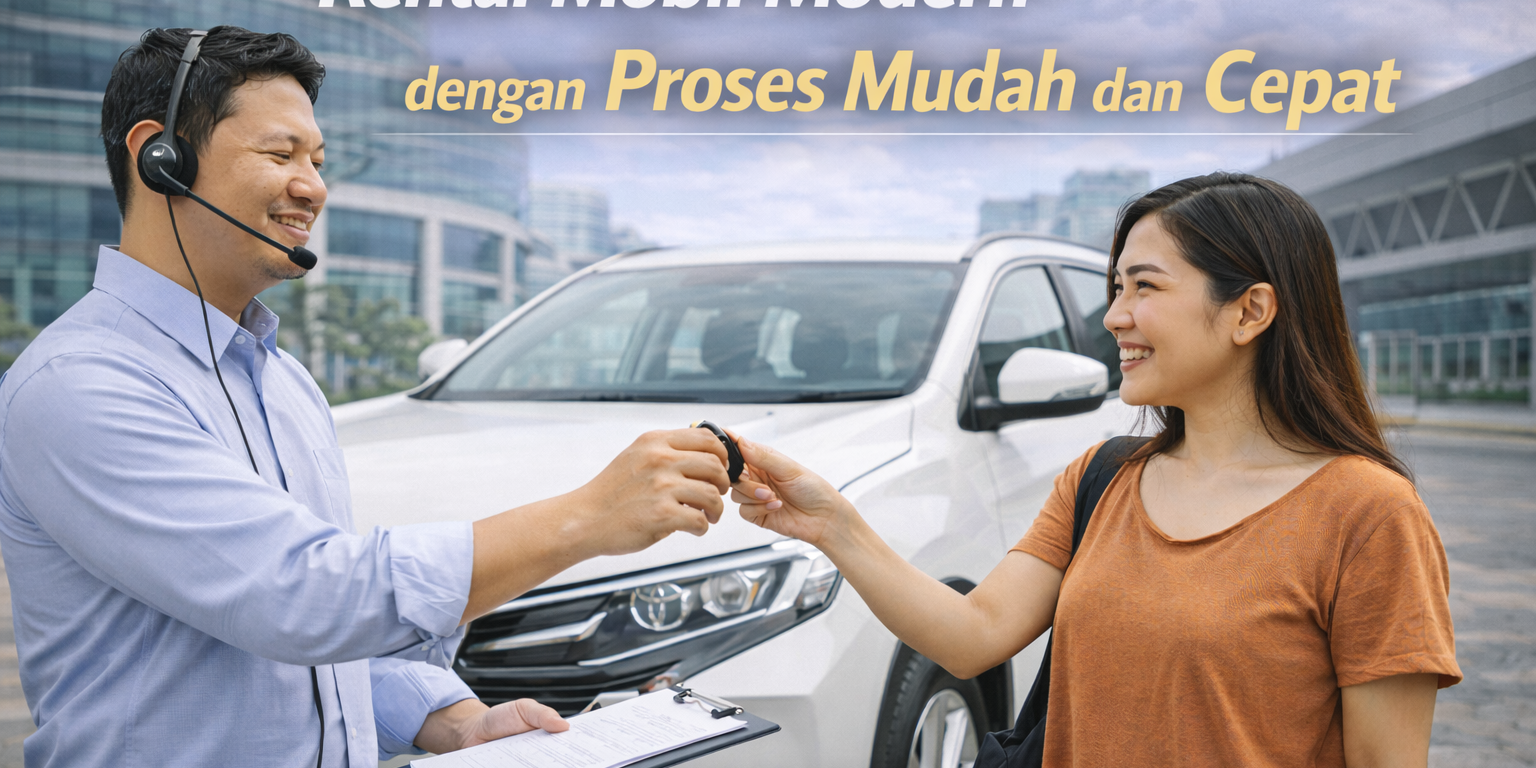 Rental Mobil Modern dengan Proses Mudah dan Cepat. Mobil rental modern dengan tampilan bersih dan siap digunakan untuk berbagai kebutuhan perjalanan.