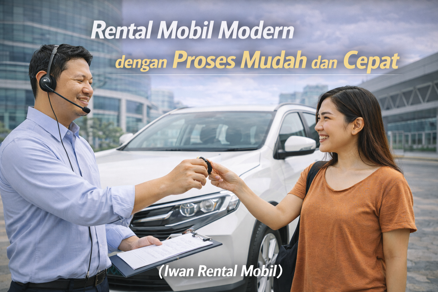 Mobil rental modern dengan tampilan bersih dan siap digunakan untuk berbagai kebutuhan perjalanan.